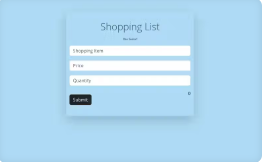 Shopping list (html, css & js)